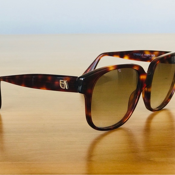Emmanuelle Khanh Paris 1980’s Vintage Tortoise Shell Sunglasses - Picture 8 of 9